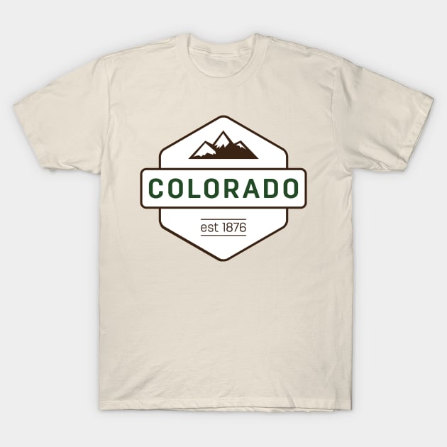 Colorado Mountain Badge T Shirt T-Shirt by HolidayShirts